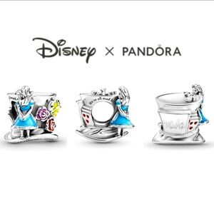 NWOT Pandora x Disney Alice in Wonderland Mad Hatter  Charm 799348C01